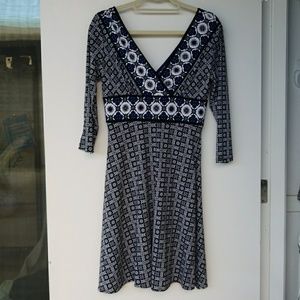 Busy pattern work dress